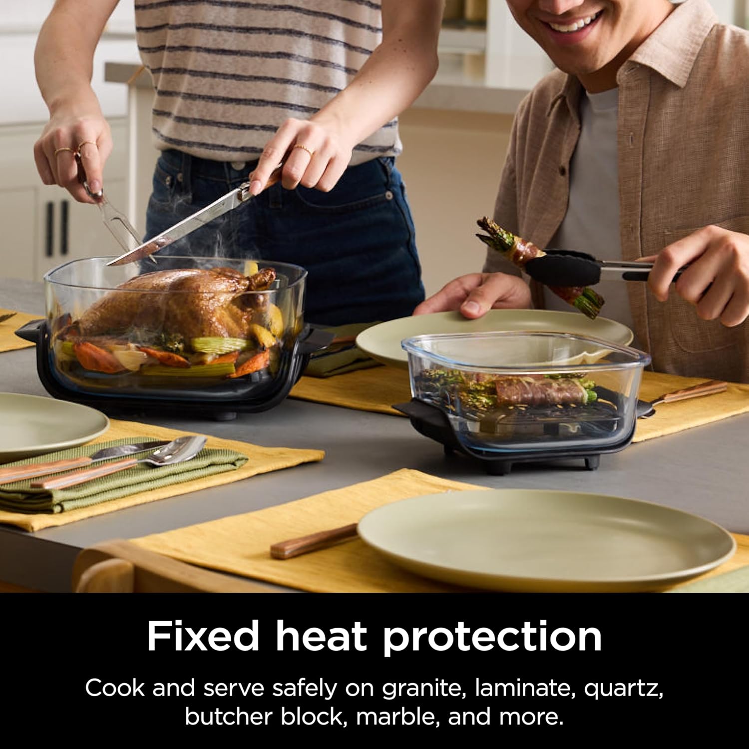 Ninja Crispi 5-in-1 Glass Air Fryer | 450°F, Nontoxic, 4QT & 6-Cup Containers & Lids | Microwave, Freezer, Dishwasher Safe | Max Crisp, Air Fry, Bake, Recrisp, Keep Warm | Brit. Racing Green, FN103BF