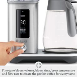 Breville Luxe Drip Coffee Machine, Brushed Stainless Steel, 60 Fluid Ounces Capacity, Glass Carafe, BDC415BSS