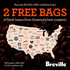 Breville Luxe Drip Coffee Machine, Brushed Stainless Steel, 60 Fluid Ounces Capacity, Glass Carafe, BDC415BSS