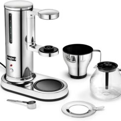 Aarke Coffee Maker - Electric 10 Cup / 42 fl oz Drip Brewer with Automatic Drip-Stop, Glass Carafe