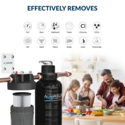 AQUASURE Fortitude Lite Carbon and Sediment Whole House Water Filtration System Dual-Stage 10-GPM 25 Micron
