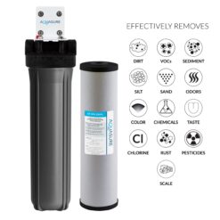 AQUASURE Quantum Series Dual-stage 12-GPM Ultraviolet UV Hard water Whole House Water Filtration System