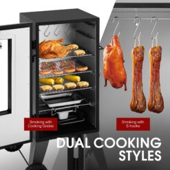 Royal Gourmet 28-Inch Analog Electric Smoker with 3 Racks 454-Sq. in Black Electric Smoker