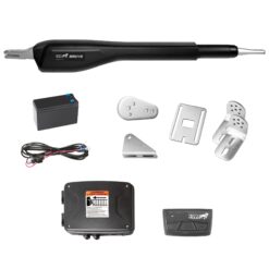 Mighty Mule 18-Feet Single swing Universal Battery Driveway Gate Opener Kit (Solar Compatible)