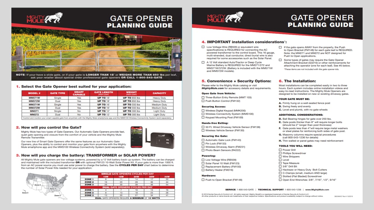 Mighty Mule 18-Feet Single swing Universal Battery Driveway Gate Opener Kit (Solar Compatible)