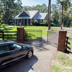 Mighty Mule 12-Feet Dual swing Universal Battery Driveway Gate Opener Kit (Solar Compatible)