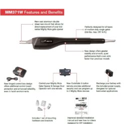 Mighty Mule 16-Feet Single swing Universal Battery Driveway Gate Opener Kit (Solar Compatible)