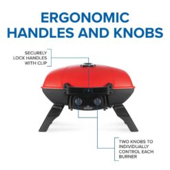 NAPOLEON TravelQ 285 with Griddle 285-Sq. in Red Portable Liquid propane Grill