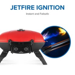 NAPOLEON TravelQ 285 with Griddle 285-Sq. in Red Portable Liquid propane Grill