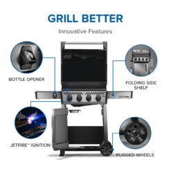NAPOLEON Freestyle 425 Graphite Grey 4 -Burner Liquid Propane Gas Grill