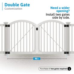 WamBam Fence Premium 4-ft H x 4-ft W Arched Pool Style Vinyl Fence gate No Dig (Unassembled)