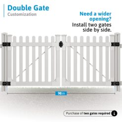 WamBam Fence Premium 4-ft H x 4-ft W Picket Vinyl Picket Fence gate No Dig (Unassembled)