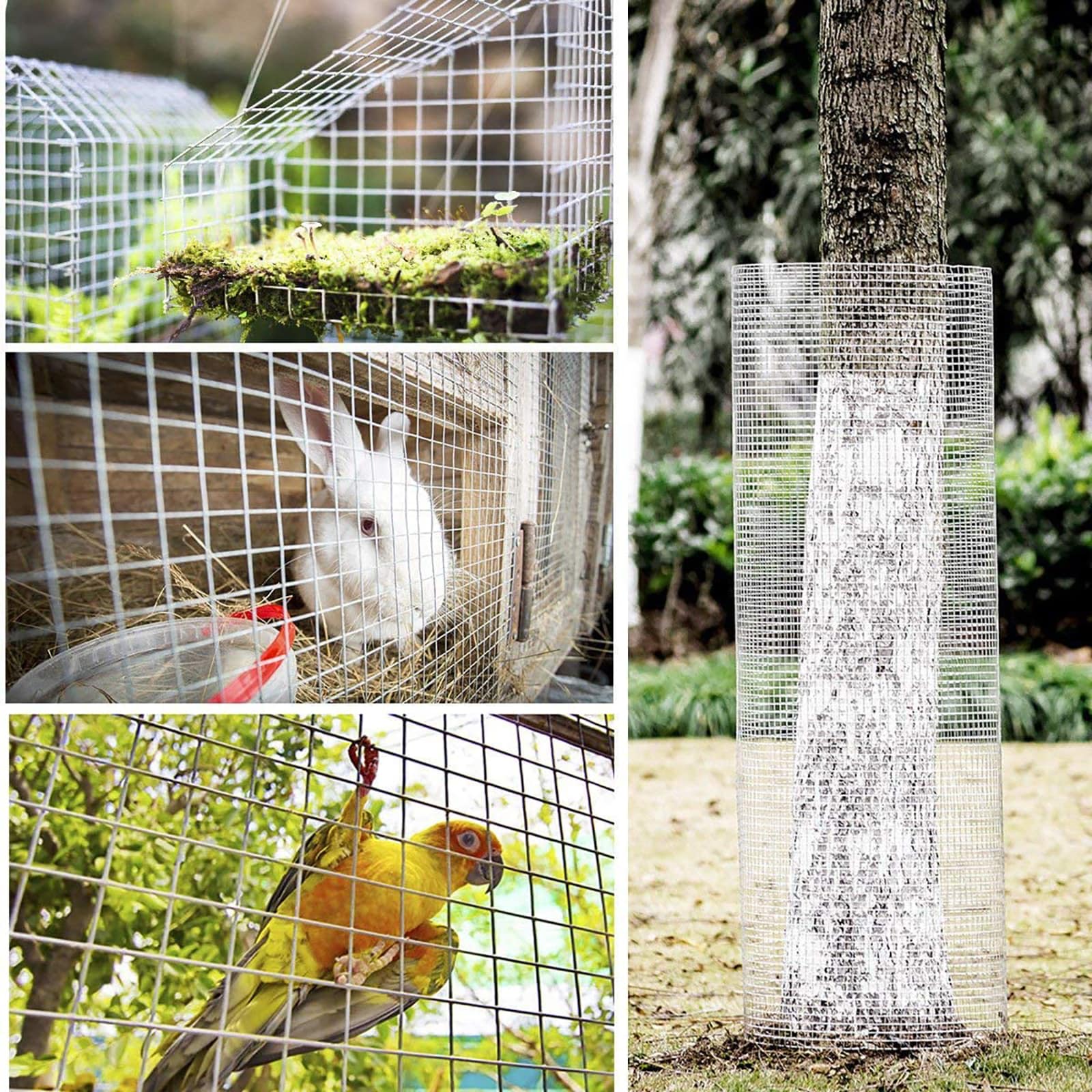 Maocao Hoom 100-ft x 5-ft 19 -Gauge Silver Metal Welded Wire Rolled Fencing 1/2-in x 1/2-in - Mesh Size