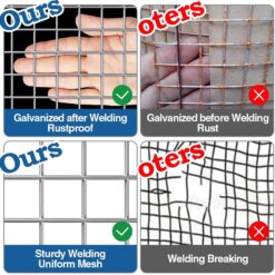 Maocao Hoom 100-ft x 5-ft 19 -Gauge Silver Metal Welded Wire Rolled Fencing 1/2-in x 1/2-in - Mesh Size