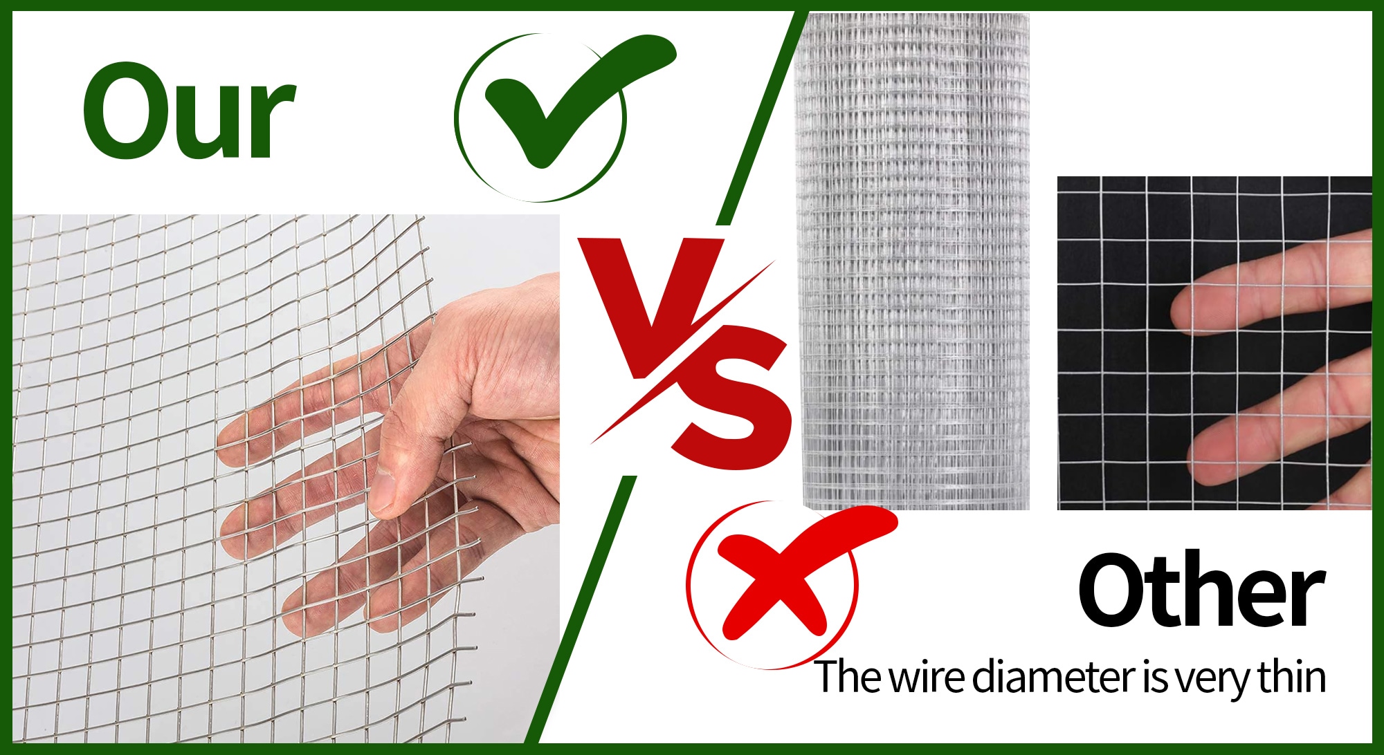 Maocao Hoom 100-ft x 5-ft 19 -Gauge Silver Metal Welded Wire Rolled Fencing 1/2-in x 1/2-in - Mesh Size