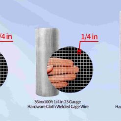 Maocao Hoom 100-ft x 4-ft 19 -Gauge Silver Metal Welded Wire Rolled Fencing 1/2-in x 1/2-in - Mesh Size