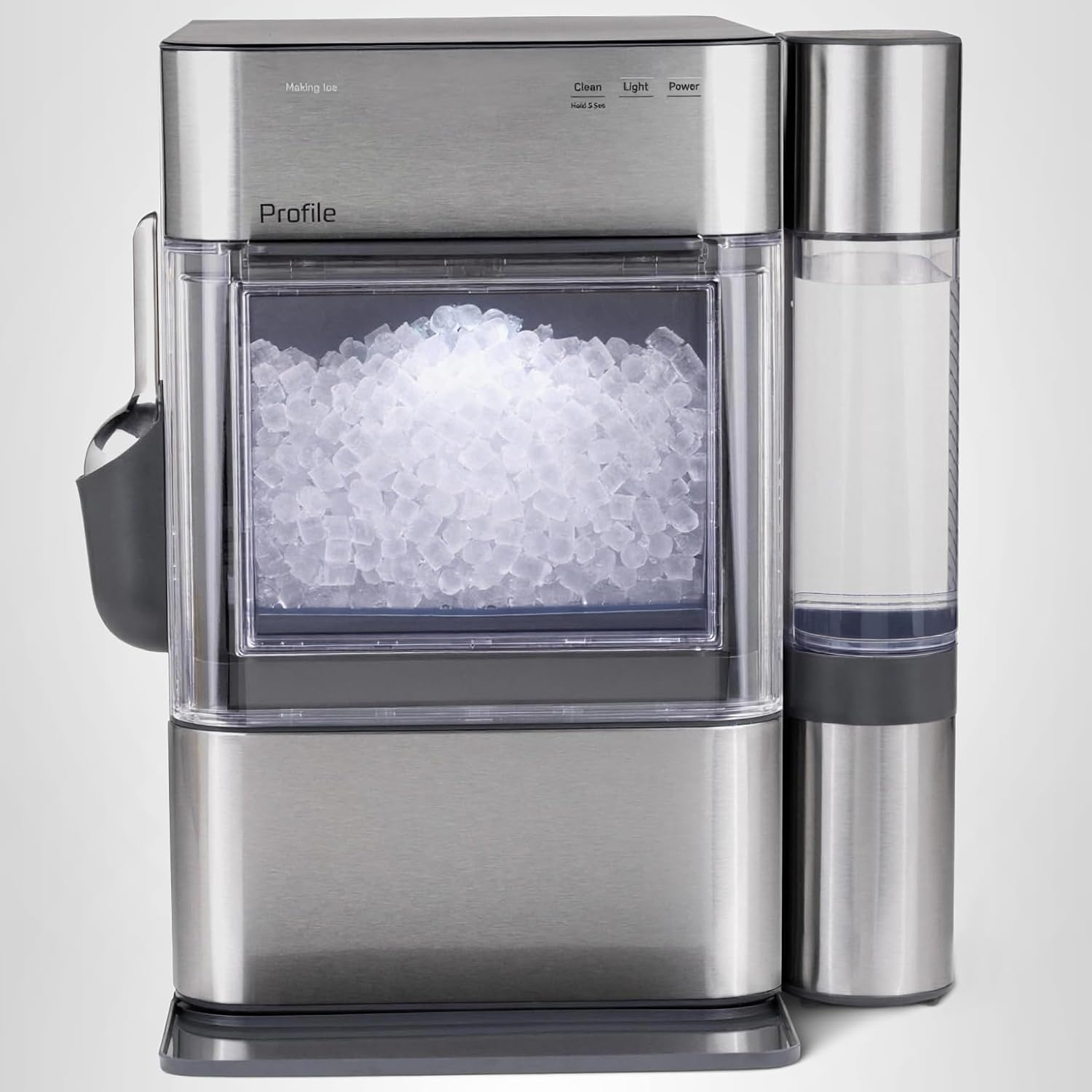 GE Profile Opal 2.0 Ultra Nugget Ice Maker with Side Tank and Scale Inhibiting Filter, Stainless Steel