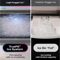 GE Profile Opal 2.0 Ultra Nugget Ice Maker with Side Tank and Scale Inhibiting Filter, Stainless Steel