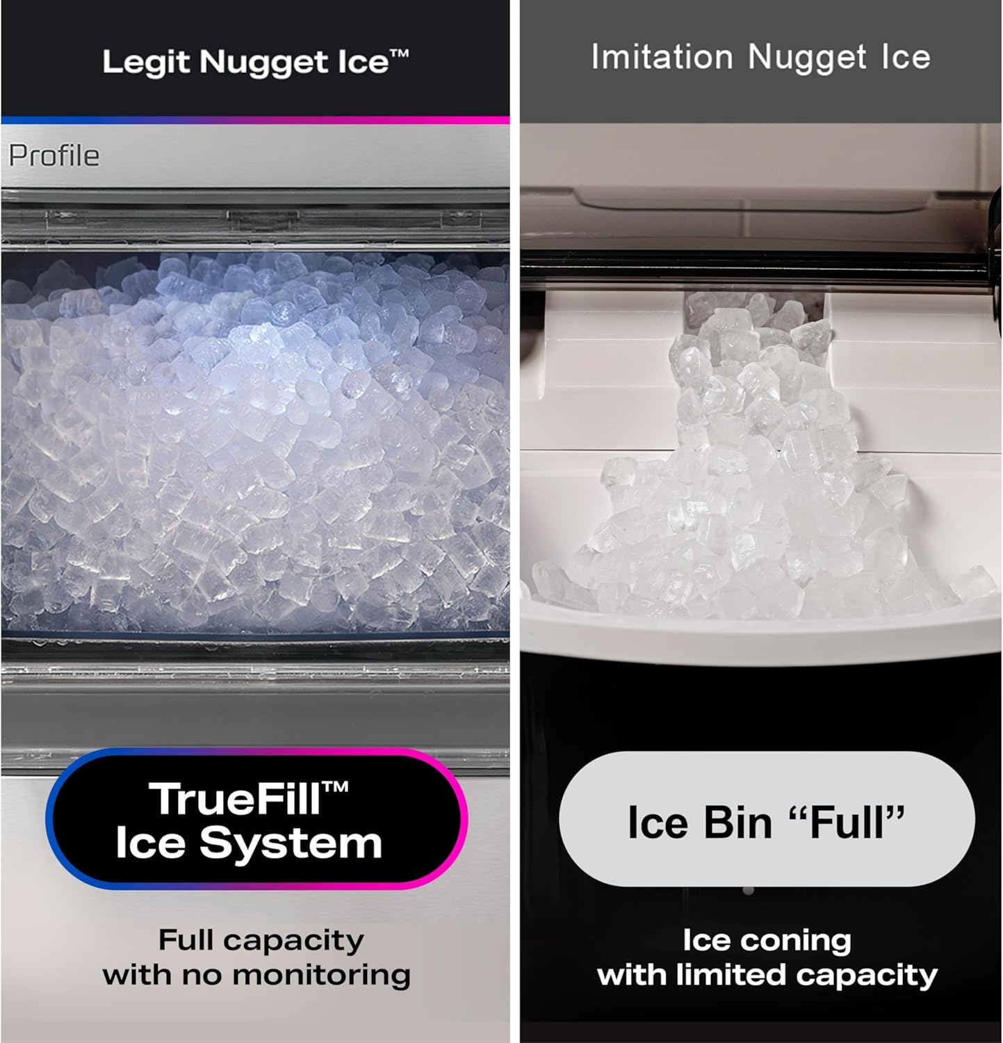 GE Profile Opal 2.0 Ultra Nugget Ice Maker with Side Tank and Scale Inhibiting Filter, Stainless Steel