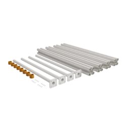 WamBam Fence Premium 4-ft H x 4.5-in W 4ft Post and Surface Mount 4 Pack Vinyl Line Fence post No Dig (Assembled)