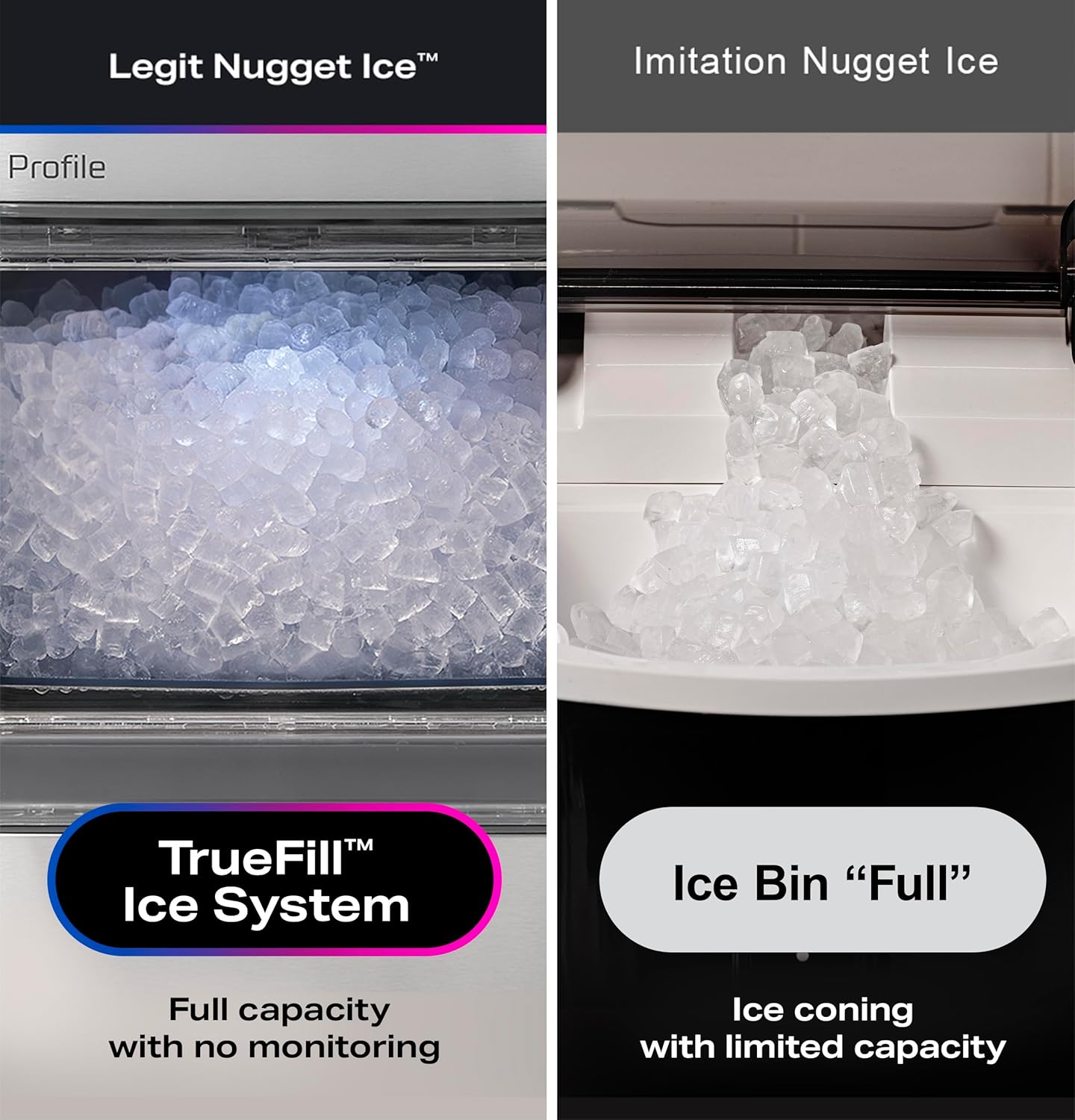 GE Profile Opal 2.0 Ultra Nugget Ice Maker with Side Tank and Scale Inhibiting Filter, Black