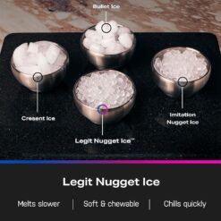 GE Profile Opal 2.0 Ultra Nugget Ice Maker with Side Tank and Scale Inhibiting Filter, Black