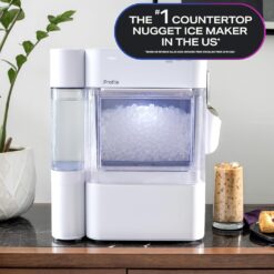 GE Profile Opal 2.0 Ultra Nugget Ice Maker with Side Tank and Scale Inhibiting Filter, Stone White