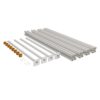 WamBam Fence Premium 5-ft H x 4.5-in W 5ft Post and Surface Mount 4 Pack Vinyl Line Fence post No Dig (Assembled)