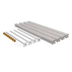 WamBam Fence Premium 6-ft H x 4.5-in W 6ft Post and Surface Mount 4 Pack Vinyl Line Fence post No Dig (Assembled)