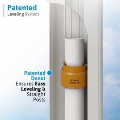 WamBam Fence Premium 6-ft H x 4.5-in W 6ft Post and Surface Mount 4 Pack Vinyl Line Fence post No Dig (Assembled)