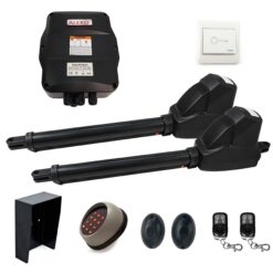 ALEKO 20.0-Feet Dual swing Universal Electric Driveway Gate Opener Kit (Solar Compatible)