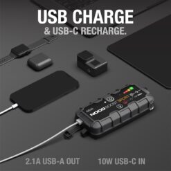 NOCO Boost GB20: 500A UltraSafe Jump Starter – 12V Lithium Battery Booster Pack, Portable Jump Box, Power Bank & Jumper Cables - for 4.0L Gas Engines