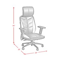 Picket House Furnishings Set of Salzburg Black and Red Contemporary Ergonomic Adjustable Height Swivel Upholstered Gaming Chair