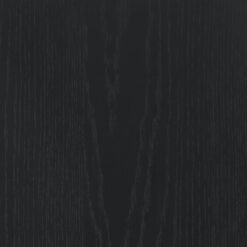 Nathan James Briggs Modern Dining Table for 6, Small Rectangle, 6-Person Black, Solid Wood in Black Oak