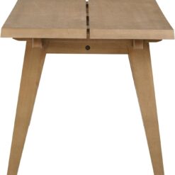 Nathan James Andy Modern Farmhouse Dining Table for 6 with Solid Wood Legs, Extendable Dining Table, Light Brown