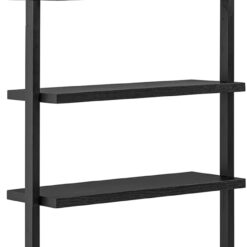 Nathan James Beacon Bohemian 5 Tier Bookshelf, Wall Mounted Bookcase, Solid Wood Bookshelf in Black Oak