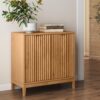 Nathan James Jasper Wood Modern Sideboard Accent Storage Cabinet with Fluted Doors, for Kitchen or Living Room, Warm Pine