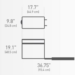 simplehuman 30 Liter / 8 Gallon Under Counter Kitchen Cabinet Pull-Out Trash Can, Heavy-Duty Steel Frame