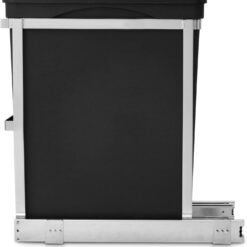 simplehuman 30 Liter / 8 Gallon Under Counter Kitchen Cabinet Pull-Out Trash Can, Heavy-Duty Steel Frame