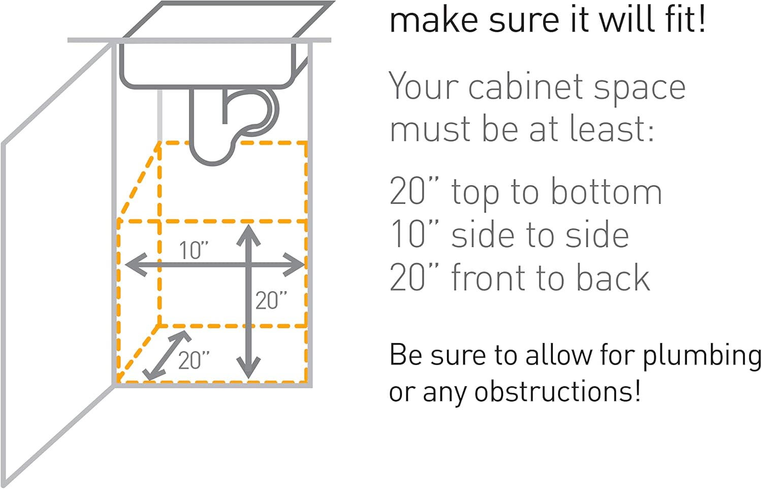 simplehuman 30 Liter / 8 Gallon Under Counter Kitchen Cabinet Pull-Out Trash Can, Heavy-Duty Steel Frame