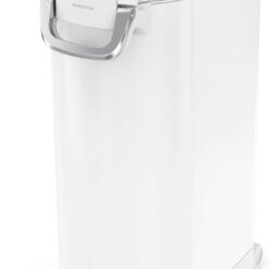 simplehuman 35 Liter, 40 lb / 18.1 kg X-Large Pet Food Storage Container for Dog Food, Cat Food, and Bird Feed, White