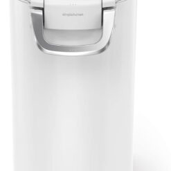 simplehuman 30 Liter, 32 lb / 14.5 kg Large Pet Food Storage Container for Dog Food, Cat Food, and Bird Feed, White