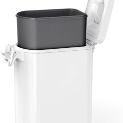 simplehuman 30 Liter, 32 lb / 14.5 kg Large Pet Food Storage Container for Dog Food, Cat Food, and Bird Feed, White