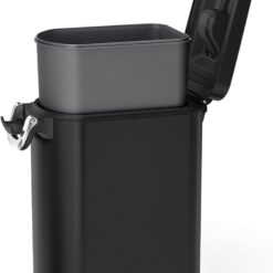 simplehuman 30 Liter, 32 lb / 14.5 kg Large Pet Food Storage Container for Dog Food, Cat Food, and Bird Feed, Matte Black