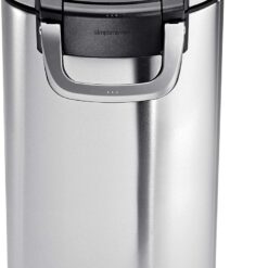 simplehuman 30 Liter, 32 lb / 14.5 kg Large Pet Food Storage Container for Dog Food, Cat Food, and Bird Feed, Brushed Stainless Steel