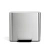 simplehuman Mini Step Can, 16L / 4.2 Gallon Space Efficient Trash Can for Hotel, Offices & Studios, 150,000-Step Strong Steel Pedal, Lid Shox Technology, Liner Pocket, Brushed Stainless Steel