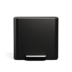 simplehuman Mini Step Can, 16L / 4.2 Gallon Space Efficient Trash Can for Hotel, Offices & Studios, 150,000-Step Strong Steel Pedal, Lid Shox Technology, Liner Pocket, Matte Black Stainless Steel