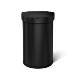 simplehuman 45L semi-Round Sensor can, Matte Black Steel