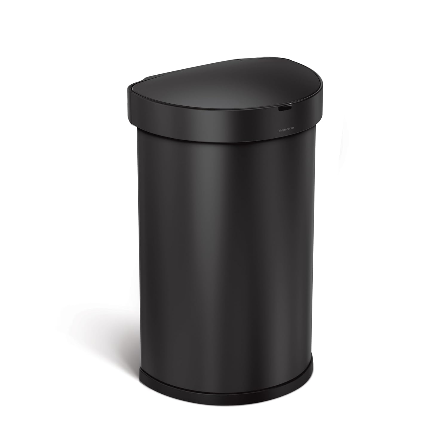 simplehuman 45L semi-Round Sensor can, Matte Black Steel