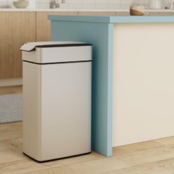 simplehuman 40 Liter/ 10.6 Gallon Slim Touch-Bar Kitchen Trash Can, Brushed Stainless Steel